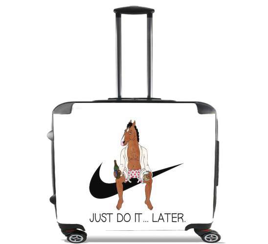  JUST DO IT LATER Bojack Horseman for Wheeled bag cabin luggage suitcase trolley 17" laptop