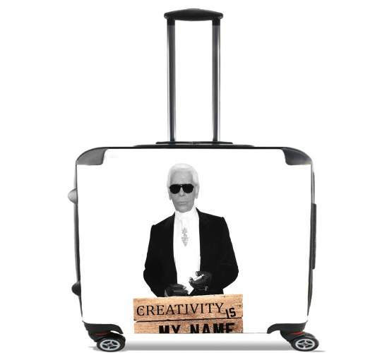  Karl Lagerfeld Creativity is my name for Wheeled bag cabin luggage suitcase trolley 17" laptop