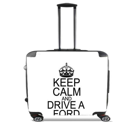  Keep Calm And Drive a Ford for Wheeled bag cabin luggage suitcase trolley 17" laptop