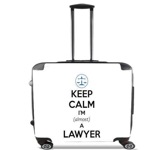  Keep calm i am almost a lawyer for Wheeled bag cabin luggage suitcase trolley 17" laptop