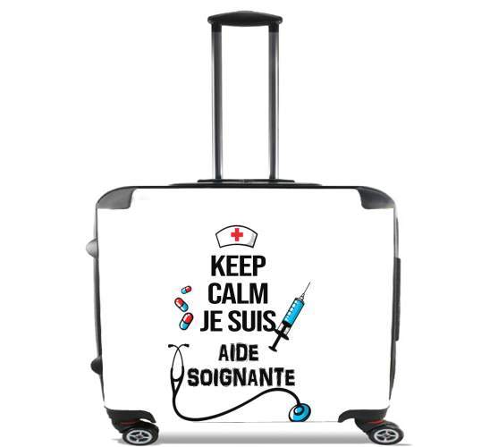  Keep calm je suis aide soignante for Wheeled bag cabin luggage suitcase trolley 17" laptop
