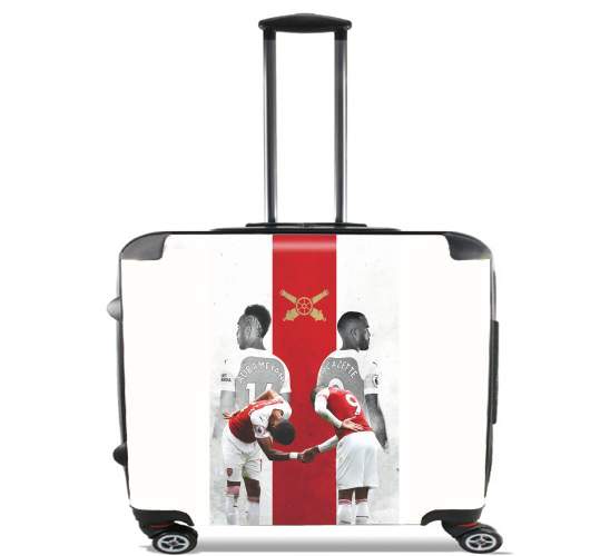  Lacazette x Aubameyang Celebration Art for Wheeled bag cabin luggage suitcase trolley 17" laptop