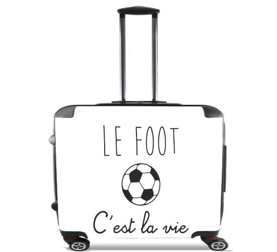  Le foot cest la vie for Wheeled bag cabin luggage suitcase trolley 17" laptop