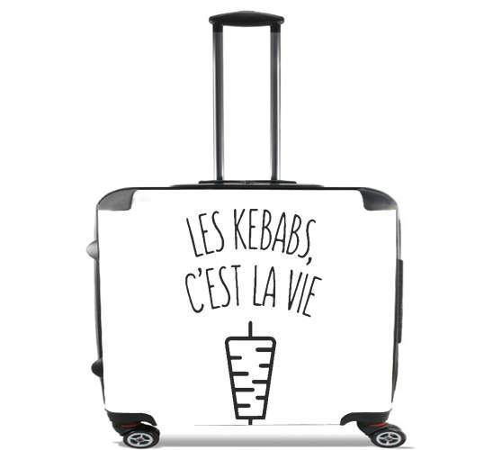  Les Kebabs cest la vie for Wheeled bag cabin luggage suitcase trolley 17" laptop