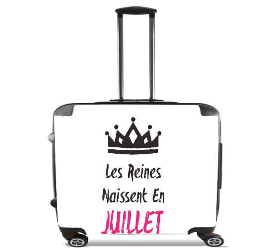  Les reines naissent en Juillet for Wheeled bag cabin luggage suitcase trolley 17" laptop