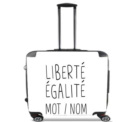  Liberte Egalite Personnalisable for Wheeled bag cabin luggage suitcase trolley 17" laptop
