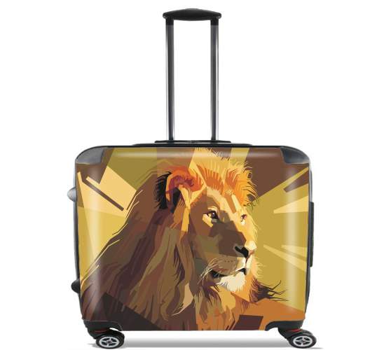  Lion Geometric Brown for Wheeled bag cabin luggage suitcase trolley 17" laptop