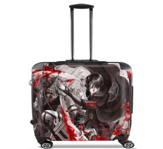  Livai Ackerman Black And White for Wheeled bag cabin luggage suitcase trolley 17" laptop