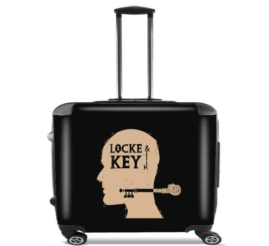 Locke Key Head Art for Wheeled bag cabin luggage suitcase trolley 17" laptop