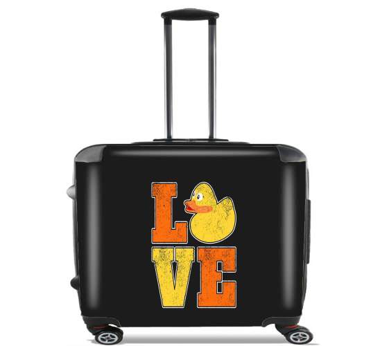  Love Ducks for Wheeled bag cabin luggage suitcase trolley 17" laptop