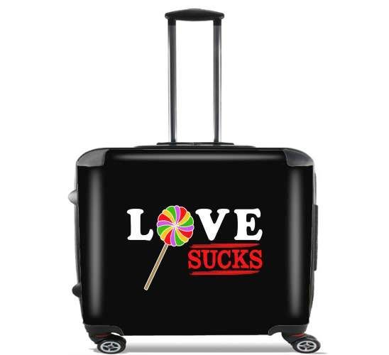  Love Sucks for Wheeled bag cabin luggage suitcase trolley 17" laptop