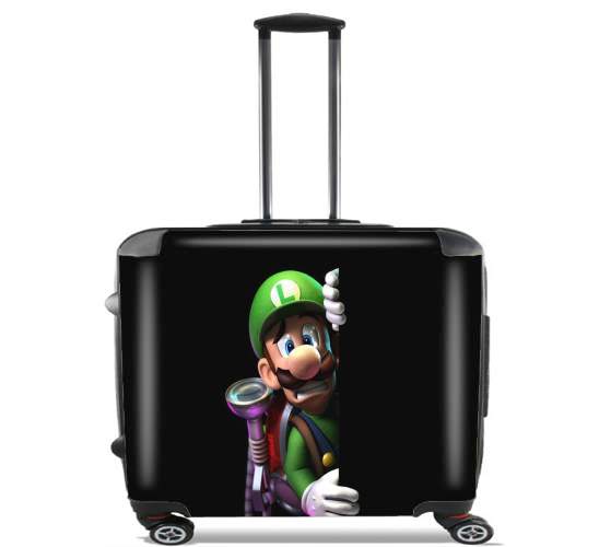  Luigi Mansion Fan Art for Wheeled bag cabin luggage suitcase trolley 17" laptop