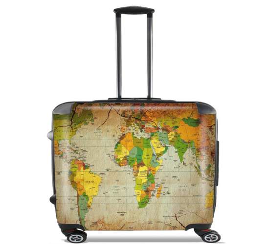  World Map for Wheeled bag cabin luggage suitcase trolley 17" laptop
