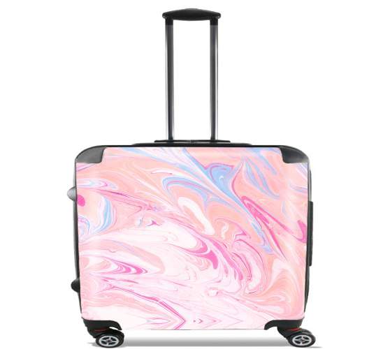  Minimal Marble Pink for Wheeled bag cabin luggage suitcase trolley 17" laptop