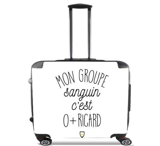  Mon groupe sanguin Ricard for Wheeled bag cabin luggage suitcase trolley 17" laptop