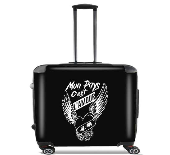 Wheeled bag cabin luggage suitcase trolley 17" laptop for Mon pays cest lamour