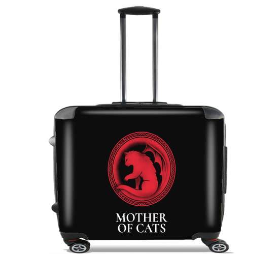  Mother of cats for Wheeled bag cabin luggage suitcase trolley 17" laptop
