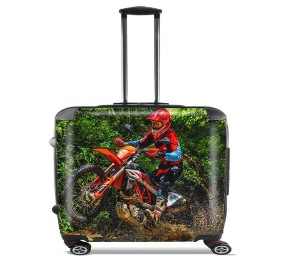  Moto Ktm Enduro Photography jungle for Wheeled bag cabin luggage suitcase trolley 17" laptop