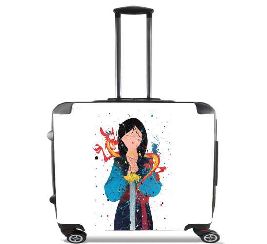  Mulan Princess Watercolor Decor for Wheeled bag cabin luggage suitcase trolley 17" laptop