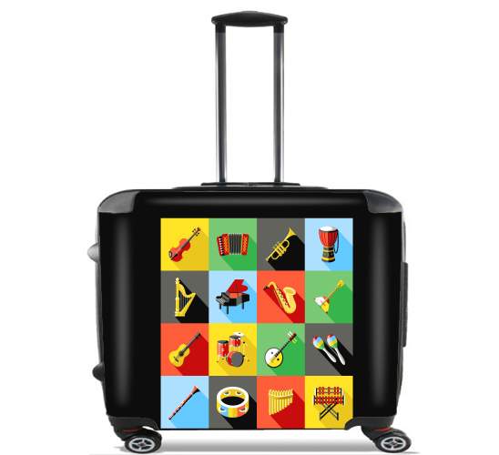  Music Instruments Co for Wheeled bag cabin luggage suitcase trolley 17" laptop