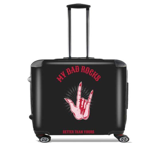  My dad rocks for Wheeled bag cabin luggage suitcase trolley 17" laptop