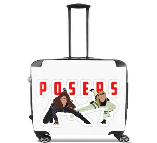  natasha and yelena posers for Wheeled bag cabin luggage suitcase trolley 17" laptop