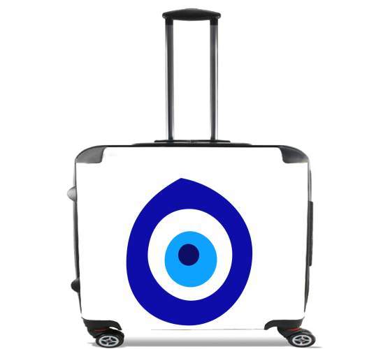  nazar boncuk eyes for Wheeled bag cabin luggage suitcase trolley 17" laptop
