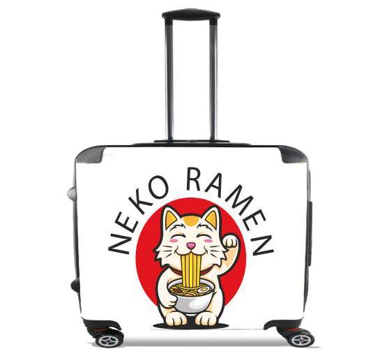  Neko Ramen Cat for Wheeled bag cabin luggage suitcase trolley 17" laptop