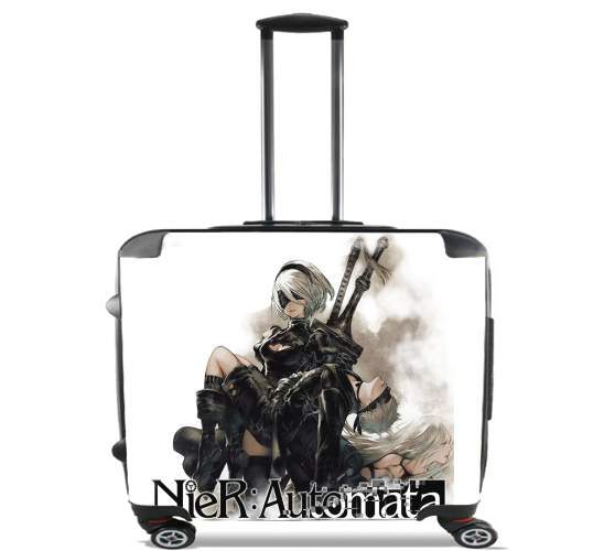  nier automata for Wheeled bag cabin luggage suitcase trolley 17" laptop