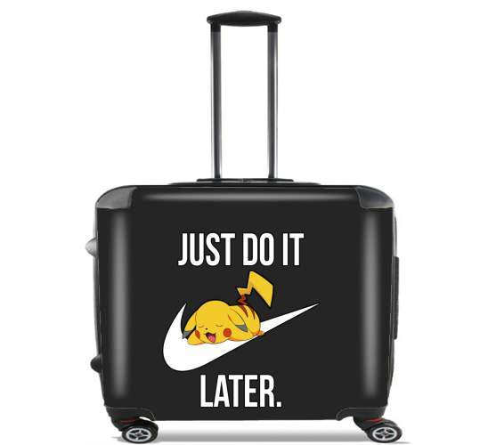  Nike Parody Just Do it Later X Pikachu for Wheeled bag cabin luggage suitcase trolley 17" laptop