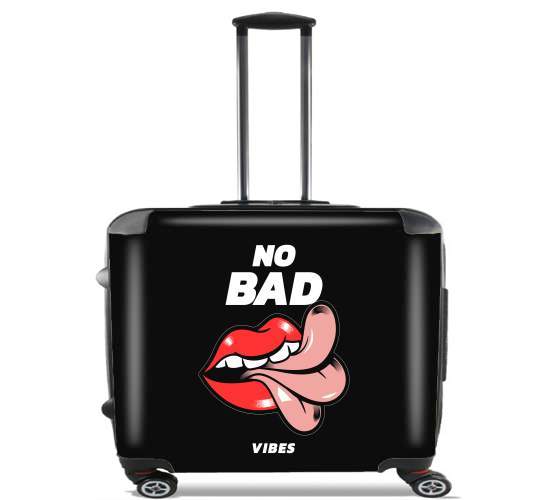  No Bad vibes Tong for Wheeled bag cabin luggage suitcase trolley 17" laptop