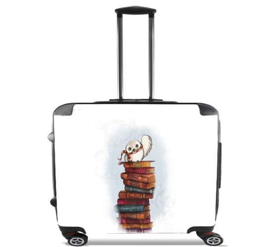  Owl and Books for Wheeled bag cabin luggage suitcase trolley 17" laptop