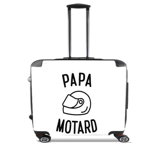  Papa Motard Moto Passion for Wheeled bag cabin luggage suitcase trolley 17" laptop