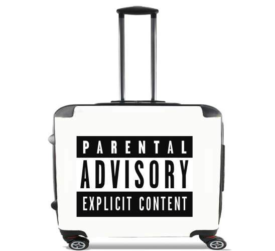  Parental Advisory Explicit Content for Wheeled bag cabin luggage suitcase trolley 17" laptop