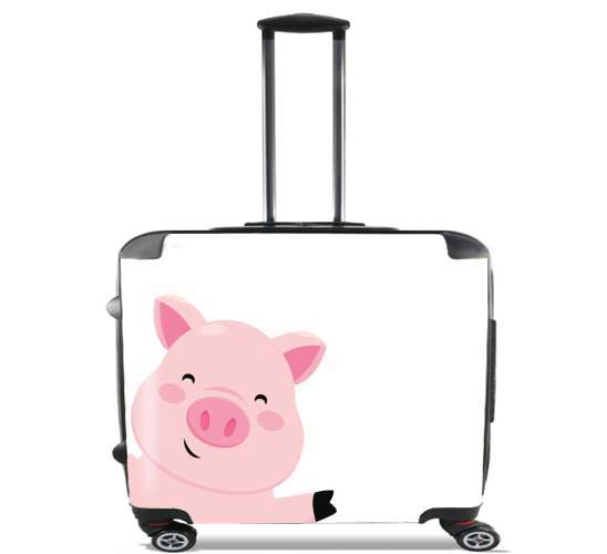  Pig Smiling for Wheeled bag cabin luggage suitcase trolley 17" laptop