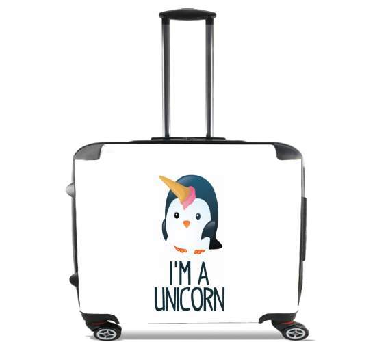  Pingouin wants to be unicorn for Wheeled bag cabin luggage suitcase trolley 17" laptop