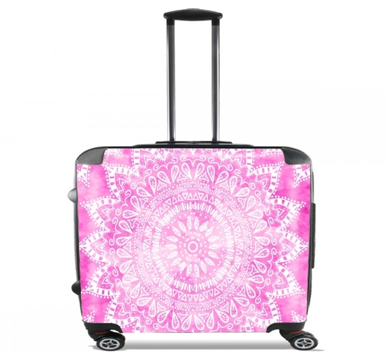  Pink Bohemian Boho Mandala for Wheeled bag cabin luggage suitcase trolley 17" laptop
