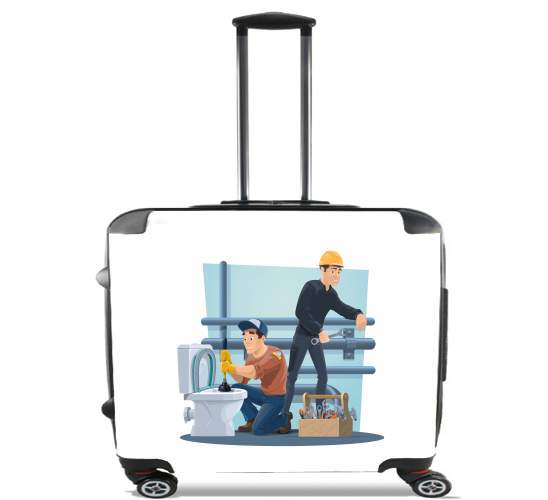  Plumbers with work tools for Wheeled bag cabin luggage suitcase trolley 17" laptop