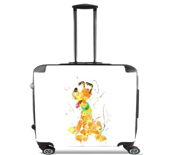  Pluto watercolor art for Wheeled bag cabin luggage suitcase trolley 17" laptop