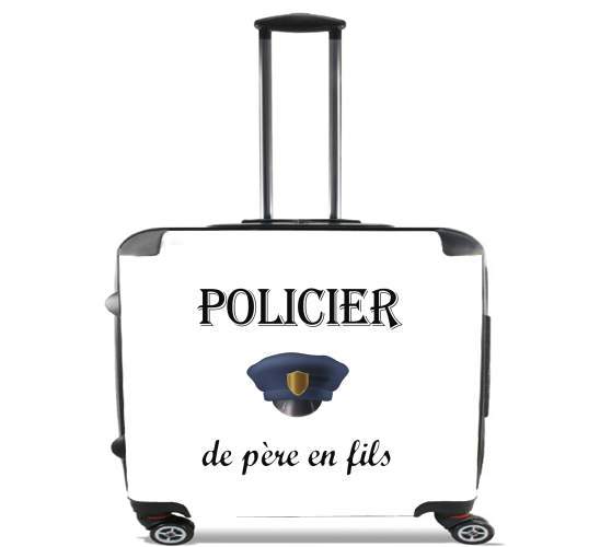  Policier de pere en fils for Wheeled bag cabin luggage suitcase trolley 17" laptop