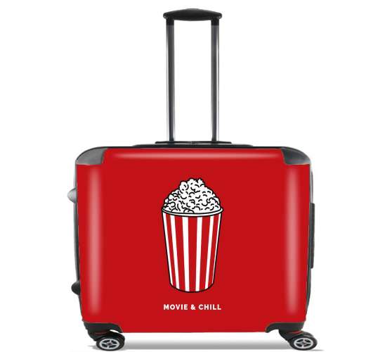  Popcorn movie and chill for Wheeled bag cabin luggage suitcase trolley 17" laptop