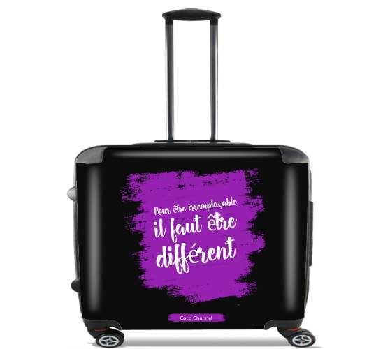 Pour etre irremplacable il faut etre different for Wheeled bag cabin luggage suitcase trolley 17" laptop