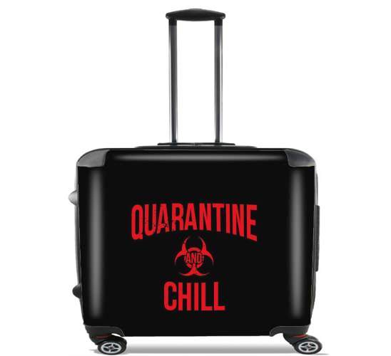  Quarantine And Chill for Wheeled bag cabin luggage suitcase trolley 17" laptop