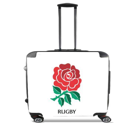  Rose Flower Rugby England for Wheeled bag cabin luggage suitcase trolley 17" laptop
