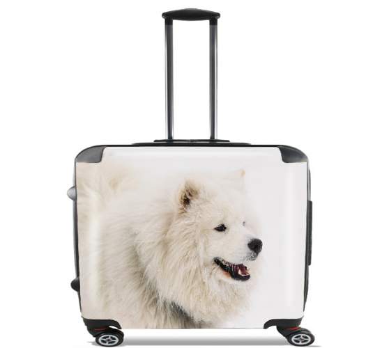  samoyede dog for Wheeled bag cabin luggage suitcase trolley 17" laptop