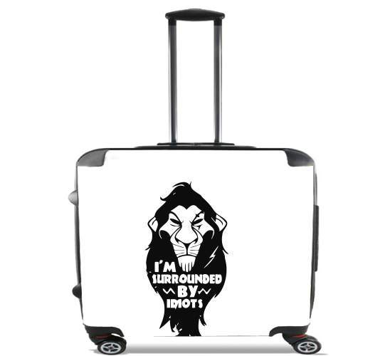  Scar Surrounded by idiots for Wheeled bag cabin luggage suitcase trolley 17" laptop