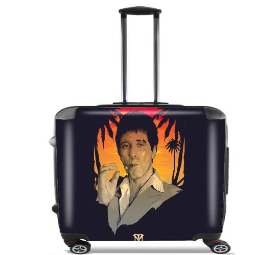  Scarface Tony Montana for Wheeled bag cabin luggage suitcase trolley 17" laptop