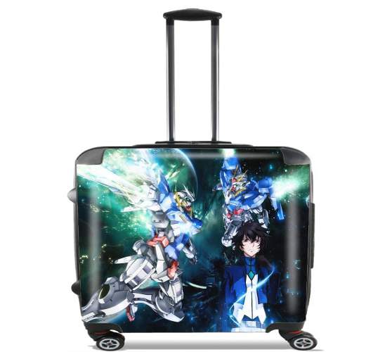  Setsuna Exia And Gundam for Wheeled bag cabin luggage suitcase trolley 17" laptop