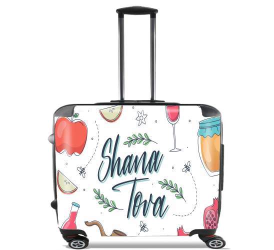  Shana tova Doodle for Wheeled bag cabin luggage suitcase trolley 17" laptop