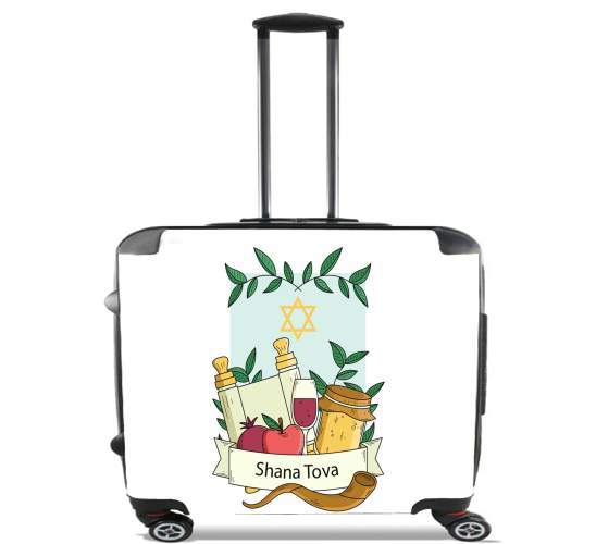  Shana tova greeting card for Wheeled bag cabin luggage suitcase trolley 17" laptop